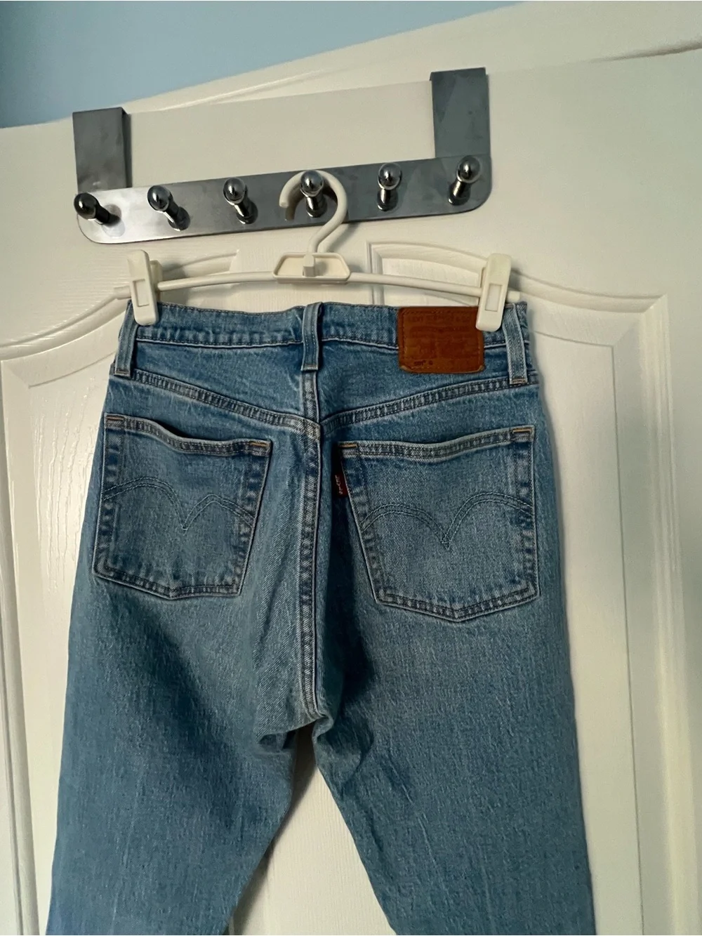 Classic Levi's 501 Light Blue Denim Jeans